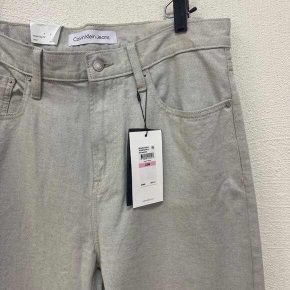 Calvin Klein Tyson Natural Wide Leg Fit Men’s Jeans Size 32W  NWT - Picture 2 of 5
